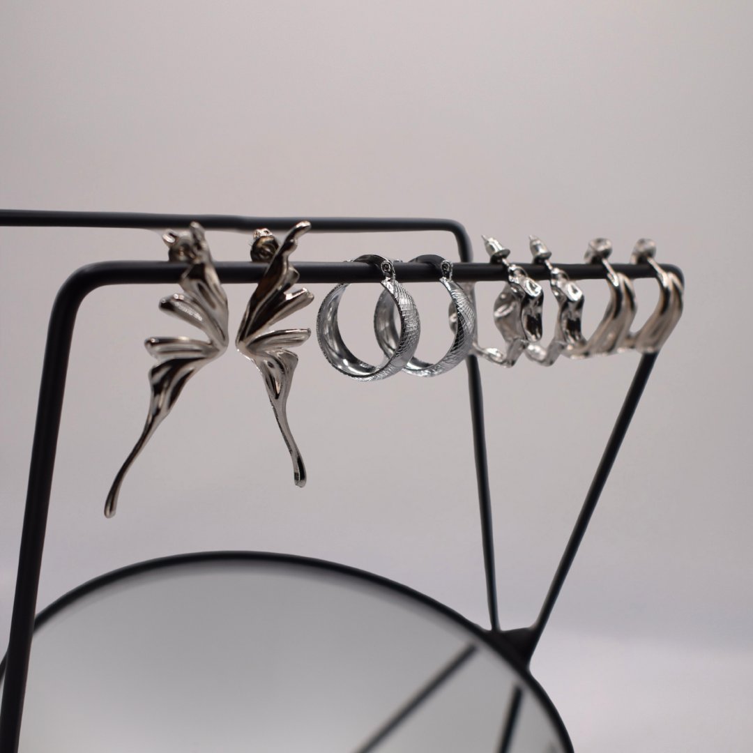 Aretes plateados